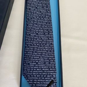 Tie Oath Of Office US President Tie Navy 100% Silk Necktie.